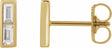 14K Yellow 1/4 CTW Natural Diamond Bar Earrings