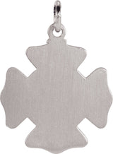 Sterling Silver 17 mm St. Florian Medal Pendant