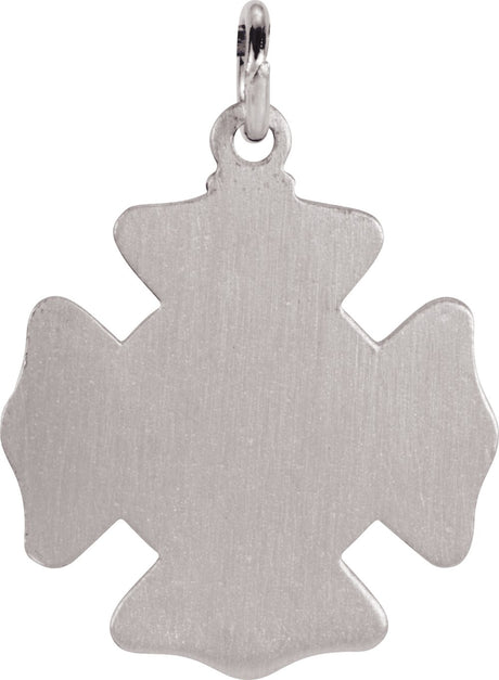 Sterling Silver 17 mm St. Florian Medal Pendant