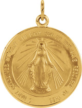 14K Yellow 20 mm Miraculous Medal