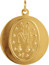 14K Yellow 22 mm Miraculous Medal