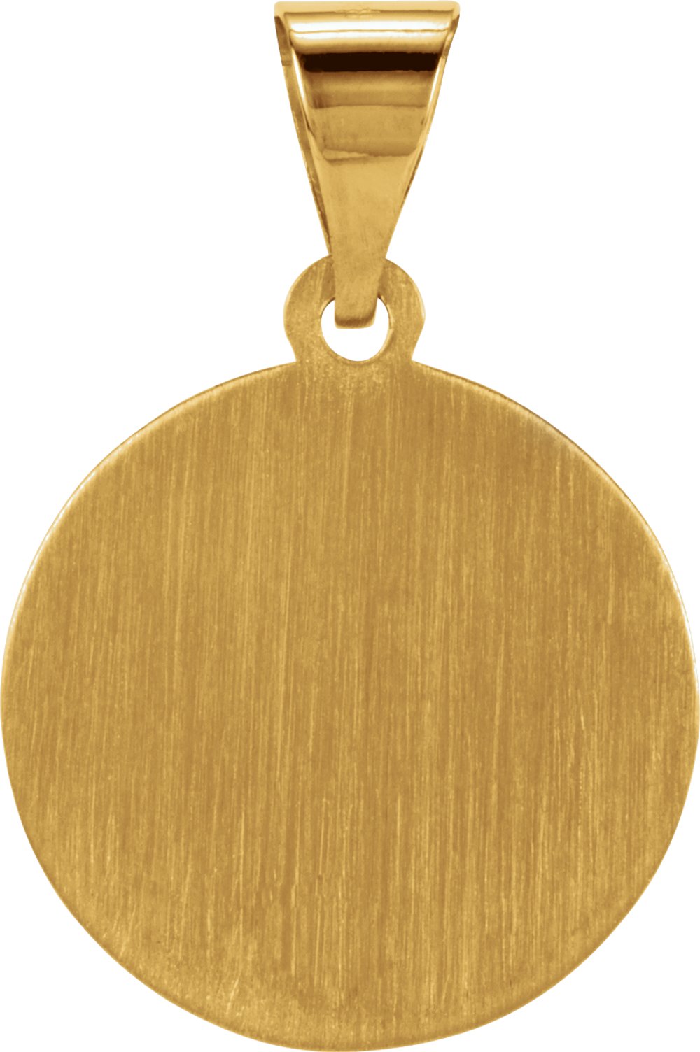 14K Yellow 15 mm Hollow Round St. Christopher Medal