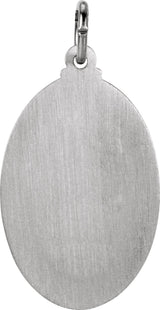 Sterling Silver 23.5x16 mm Oval St. Jude Thaddeus Medal