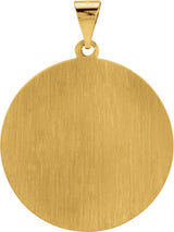14K Yellow 25 mm Hollow Round St. Christopher Medal