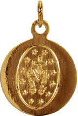 14K Yellow 12 mm Miraculous Medal