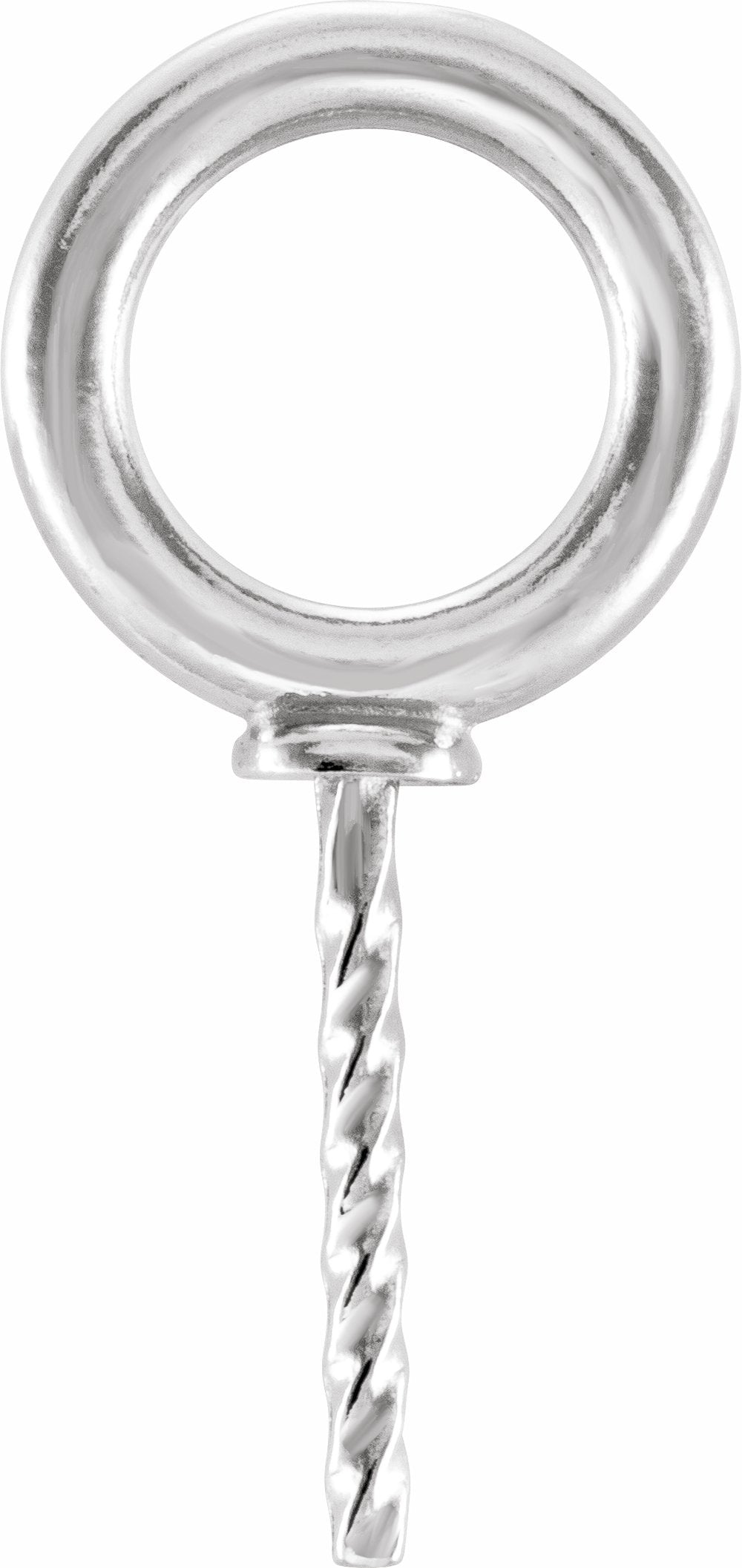 18K White Gold 9 mm OD Pendant Mounting for 6-12 mm Pearl