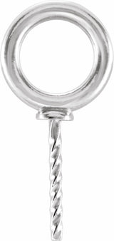 18K White Gold 9 mm OD Pendant Mounting for 6-12 mm Pearl