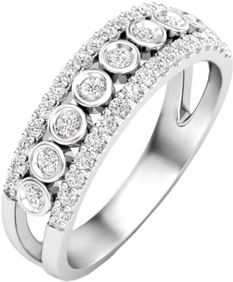 14K White 1/2 CTW Natural Diamond Anniversary Band