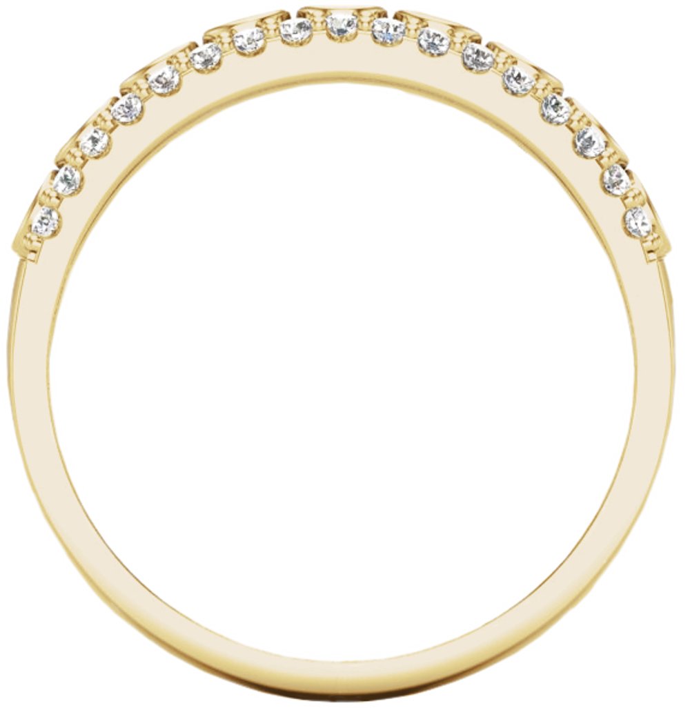 14K Yellow 1/2 CTW Natural Diamond Anniversary Band