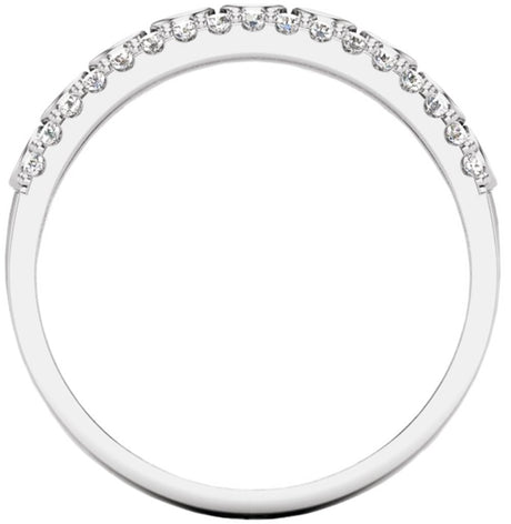 14K White 1/2 CTW Natural Diamond Anniversary Band