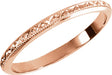 14K Rose Gold 2 mm Milgrain Geometric Band Size 5.5