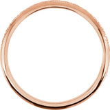 14K Rose Gold 2 mm Milgrain Geometric Band Size 5.5