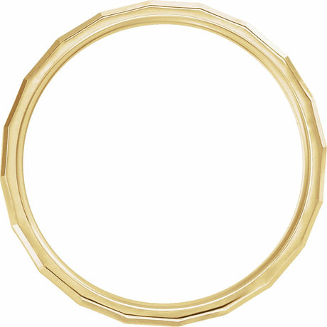 14K Yellow 5 mm Geometric Band  Size 6.5