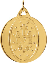 14K Yellow 25 mm Miraculous Medal