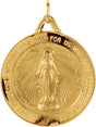 14K Yellow 25 mm Miraculous Medal