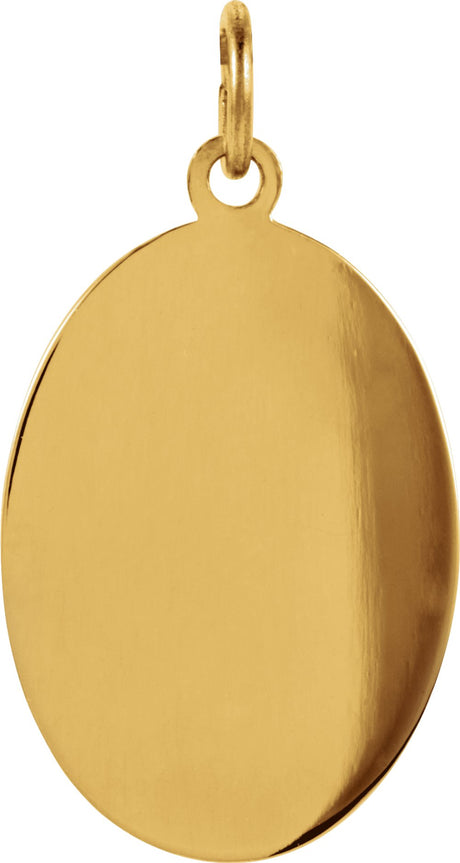 14K Yellow Gold 19x14 mm Oval St. Christopher Medal