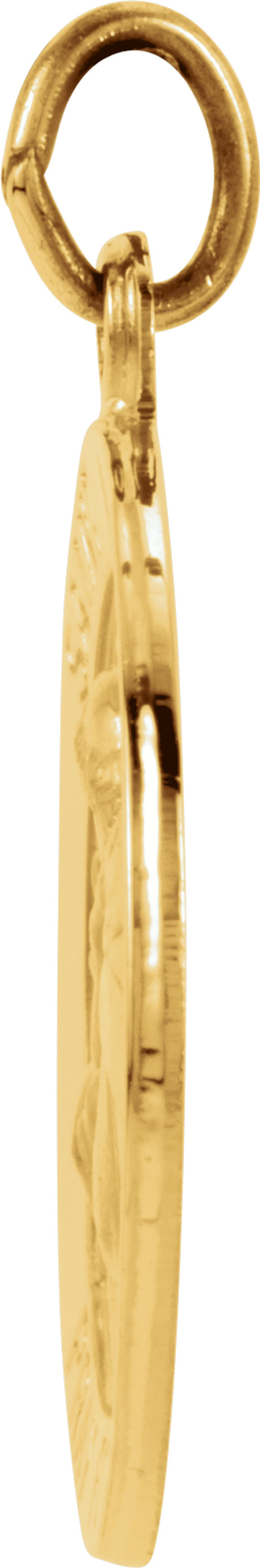 14K Yellow Gold 18 mm St. Anthony Medal