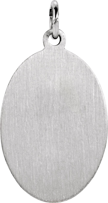 Sterling Silver 19x13.5 mm Oval St. Jude Thaddeus Medal  