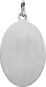 Sterling Silver 19x13.5 mm Oval St. Jude Thaddeus Medal  