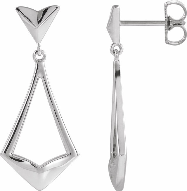 Sterling Silver Geometric Dangle Earrings