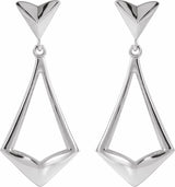 Sterling Silver Geometric Dangle Earrings