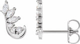 14K White 1/4 CTW Natural Diamond Earring Climbers