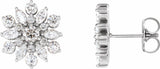 14K White 1 CTW Natural Diamond Earrings