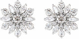 14K White 1 CTW Natural Diamond Earrings