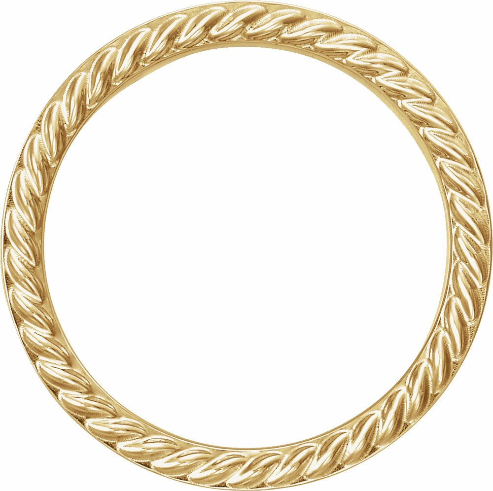 14K Yellow 6 mm Rope Pattern Band Size 9.5