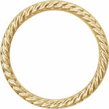 10K Yellow Gold 5 mm Rope Edge Flat Band Size 10