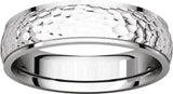 14K White Gold 5 mm Stepped-Edge Comfort-Fit Half Round Band Size 7