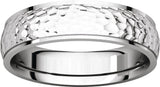 14K White 5 mm Stepped-Edge Comfort-Fit Half Round Band