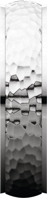 10K White 5 mm Stepped-Edge Comfort-Fit Half Round Band