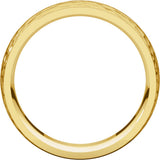 14K Yellow Gold 6 mm Stepped-Edge Comfort-Fit Half Round Band Size 8.5