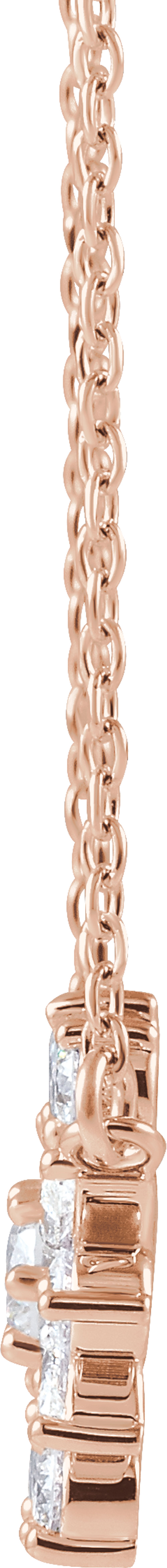 14K Rose Gold 1/2 CTW Natural Diamond Vintage-Inspired 16" Necklace