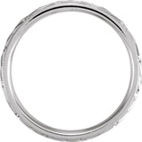 Sterling Silver 6 mm Faceted Band Size 8