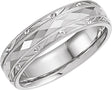 Sterling Silver 6 mm Faceted Band Size 8