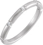 14K White  .07 CTW Natural Diamond Five-Stone Anniversary Band