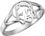 Sterling Silver Face of Jesus Ring