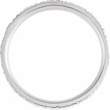 Platinum 6 mm Tree Bark-Inspired Comfort-Fit Flat Band Size 10