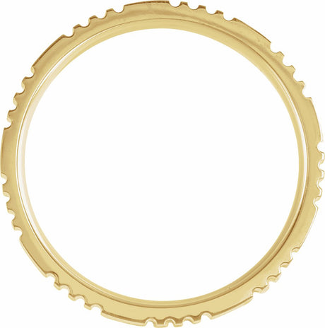 14K Yellow Gold 5 mm Grooved Comfort-Fit Flat Band