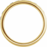 14K Yellow Gold Natural Blue Sapphire & Natural Aquamarine Anniversary Band