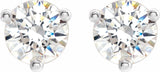 14K White Gold 7 mm Round Stuller Lab-Grown Moissanite™ Earrings
