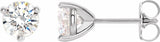 14K White Gold 7.5 mm Round Stuller Lab-Grown Moissanite™ Earrings