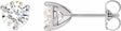 14K White Gold 7 mm Round Stuller Lab-Grown Moissanite™ Earrings