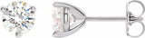 14K White Gold 7 mm Round Stuller Lab-Grown Moissanite™ Earrings