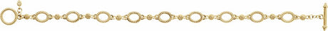 14K Yellow Granulated Link 7 1/2" Bracelet