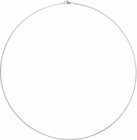 14K White Gold 1 mm Wheat 20" Chain
