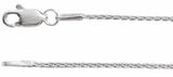 14K White Gold 1 mm Wheat 18" Chain