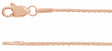 14K Rose Gold 1 mm Wheat 16" Chain